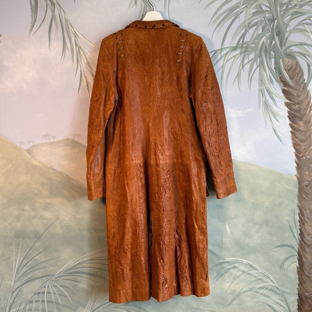 Rubie's boho Brown handmade leather jacket, Size L, NWOT - Picture 15 of 16